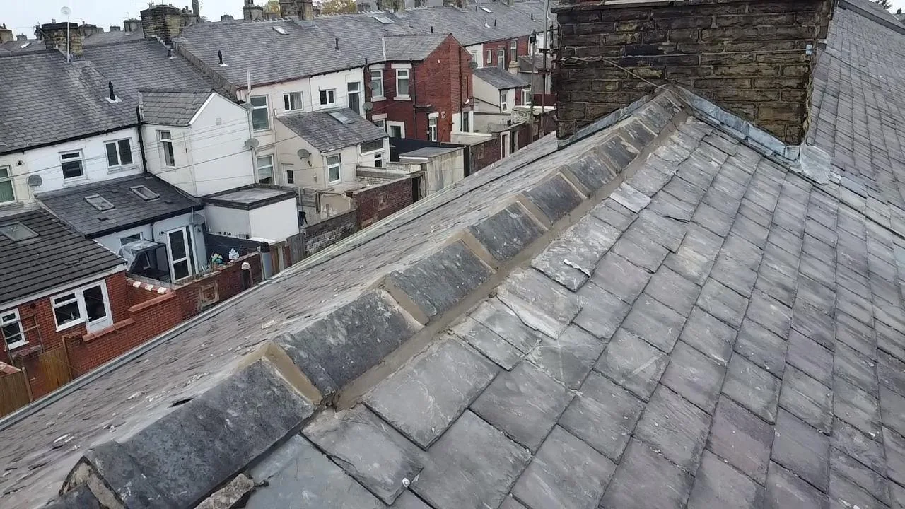 Slate roof valley