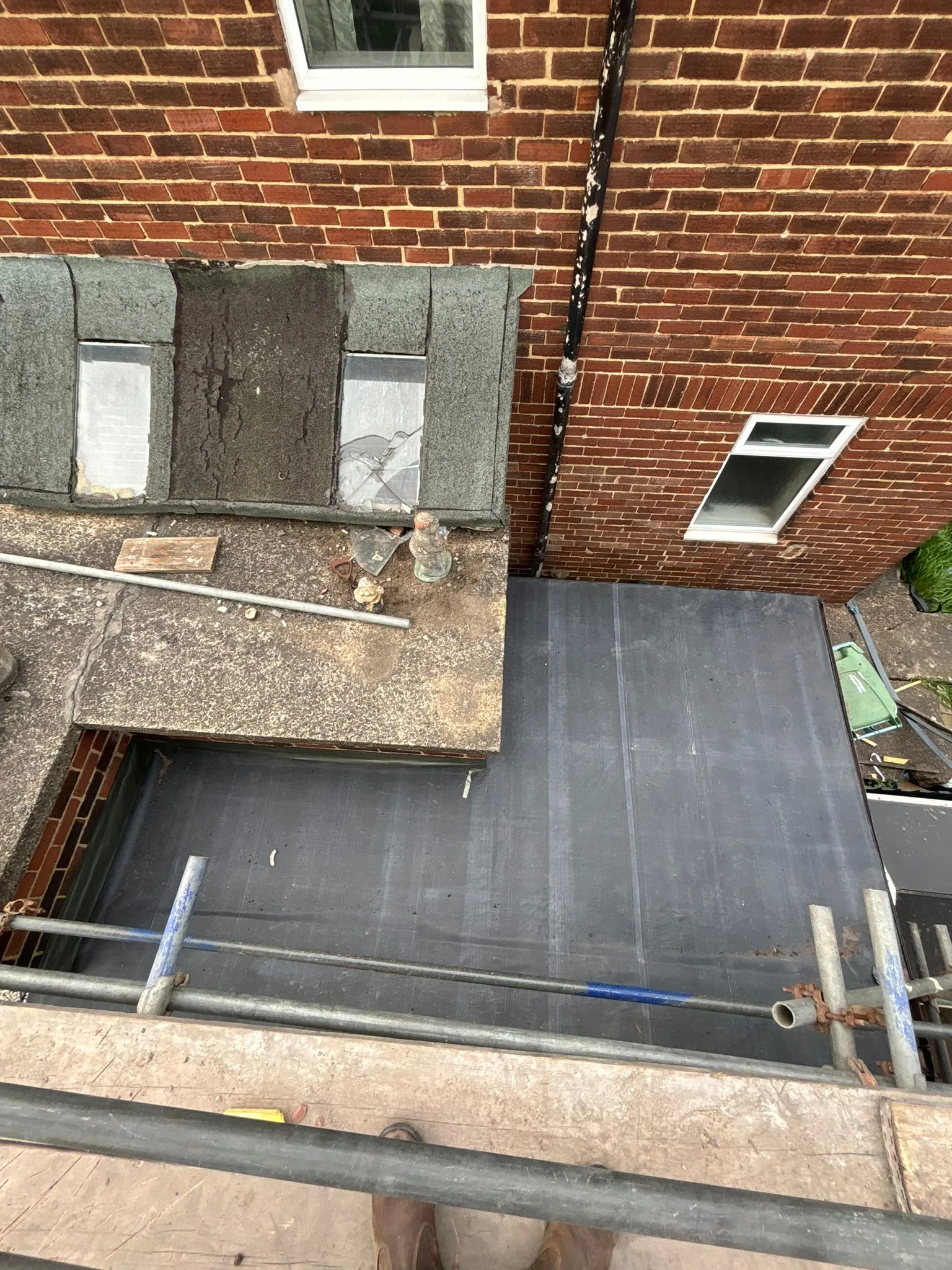 Flat roof preparation